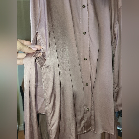 CHASER Silky Woven Shirt Dress SZ. Sm - Picture 5 of 8
